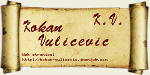 Kokan Vulićević vizit kartica